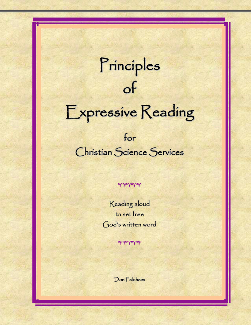 A cover for the Principles of Expressive Reading